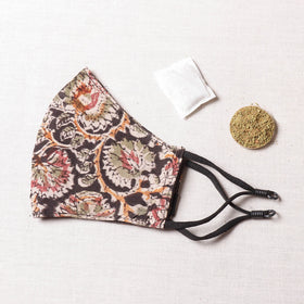  Herb Pocket Sanganeri Block Printed Cotton 3 Layer Snug Fit Face Cover 