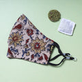  Herb Pocket kalamkari Block Printed Cotton 3 Layer Snug Fit Face Cover 