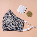  Herb Pocket kalamkari Block Printed Cotton 3 Layer Snug Fit Face Cover 