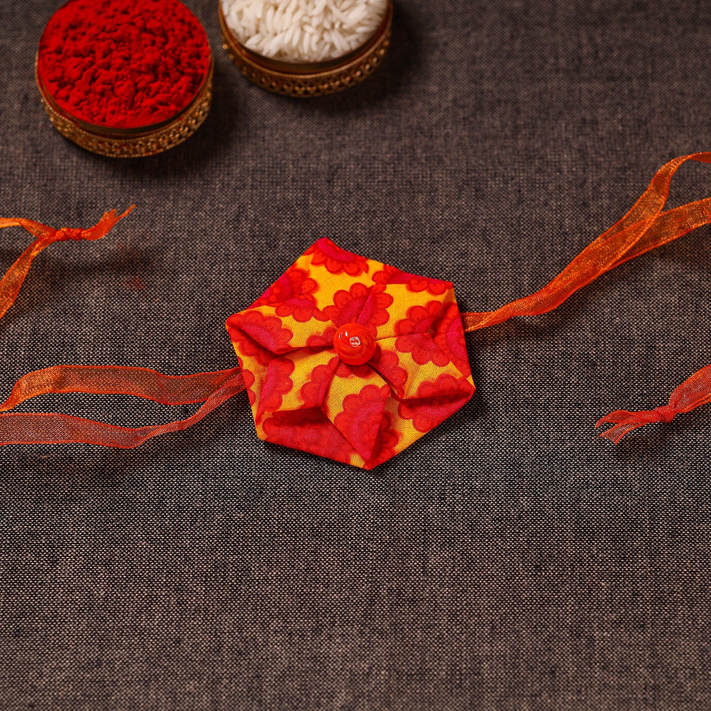  Hexagon Flower - Handmade Blue Mango Rakhi 