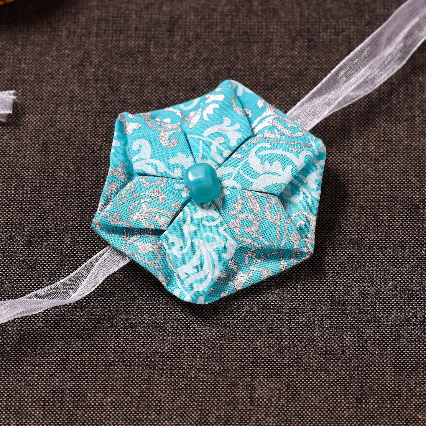  Hexagon Flower - Handmade Blue Mango Rakhi 