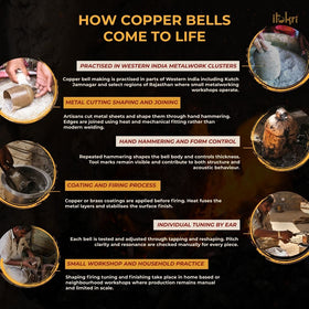 Home - kutch copper coated bell stick - handcrafted