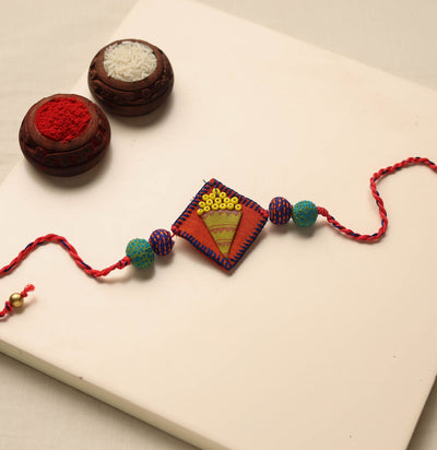 Ice Cream - Hand Embroidery Bead Work Rakhi