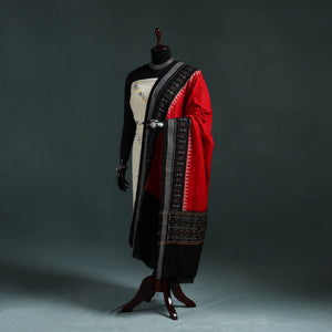 Ikat handloom cotton sambalpuri dupatta 02 - handcrafted