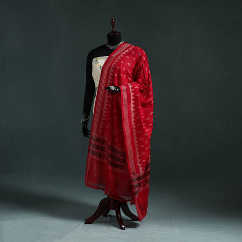 Ikat handloom cotton sambalpuri dupatta 17 - handcrafted