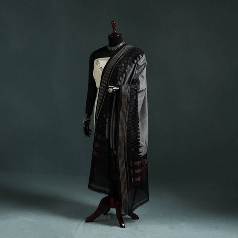 Ikat handloom cotton sambalpuri dupatta 20 - handcrafted