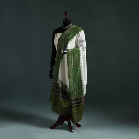 Ikat handloom cotton sambalpuri dupatta 21 - handcrafted