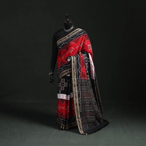 Ikat handloom cotton sambalpuri saree 07 - handcrafted