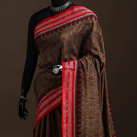 Ikat handloom cotton sambalpuri saree 07 - handcrafted