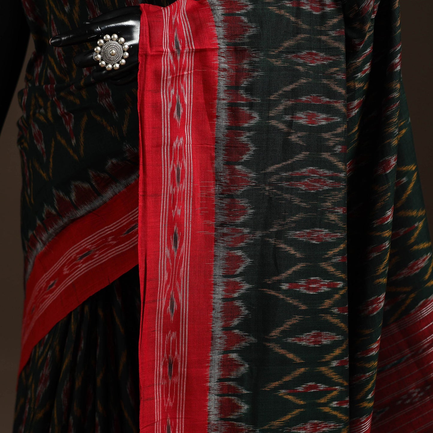 Ikat handloom cotton sambalpuri saree 08 - handcrafted