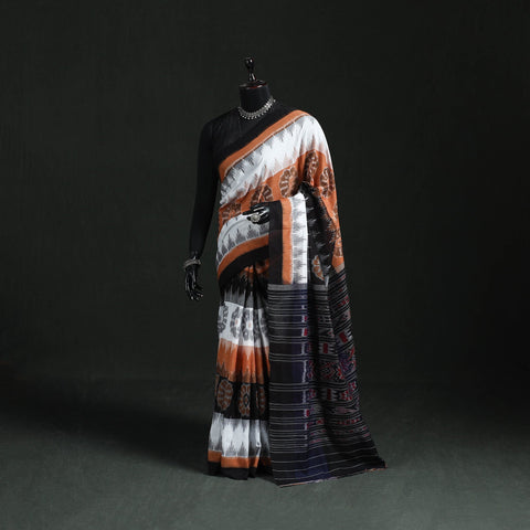 Ikat handloom cotton sambalpuri saree 09 - handcrafted