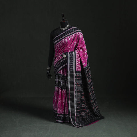 Ikat handloom cotton sambalpuri saree 11 - handcrafted