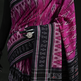 Ikat handloom cotton sambalpuri saree 11 - handcrafted