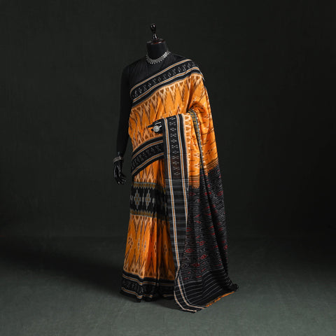Ikat handloom cotton sambalpuri saree 13 - handcrafted