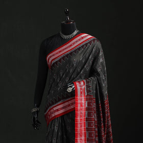 Ikat handloom cotton sambalpuri saree 17 - handcrafted