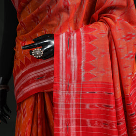 Ikat handloom cotton sambalpuri saree 18 - handcrafted