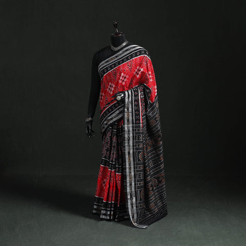 Ikat handloom cotton sambalpuri saree 26 - handcrafted