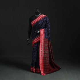 Ikat handloom cotton sambalpuri saree 28 - handcrafted