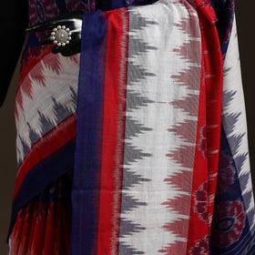 Ikat handloom cotton sambalpuri saree 28 - handcrafted