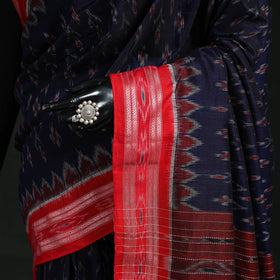 Ikat handloom cotton sambalpuri saree 28 - handcrafted