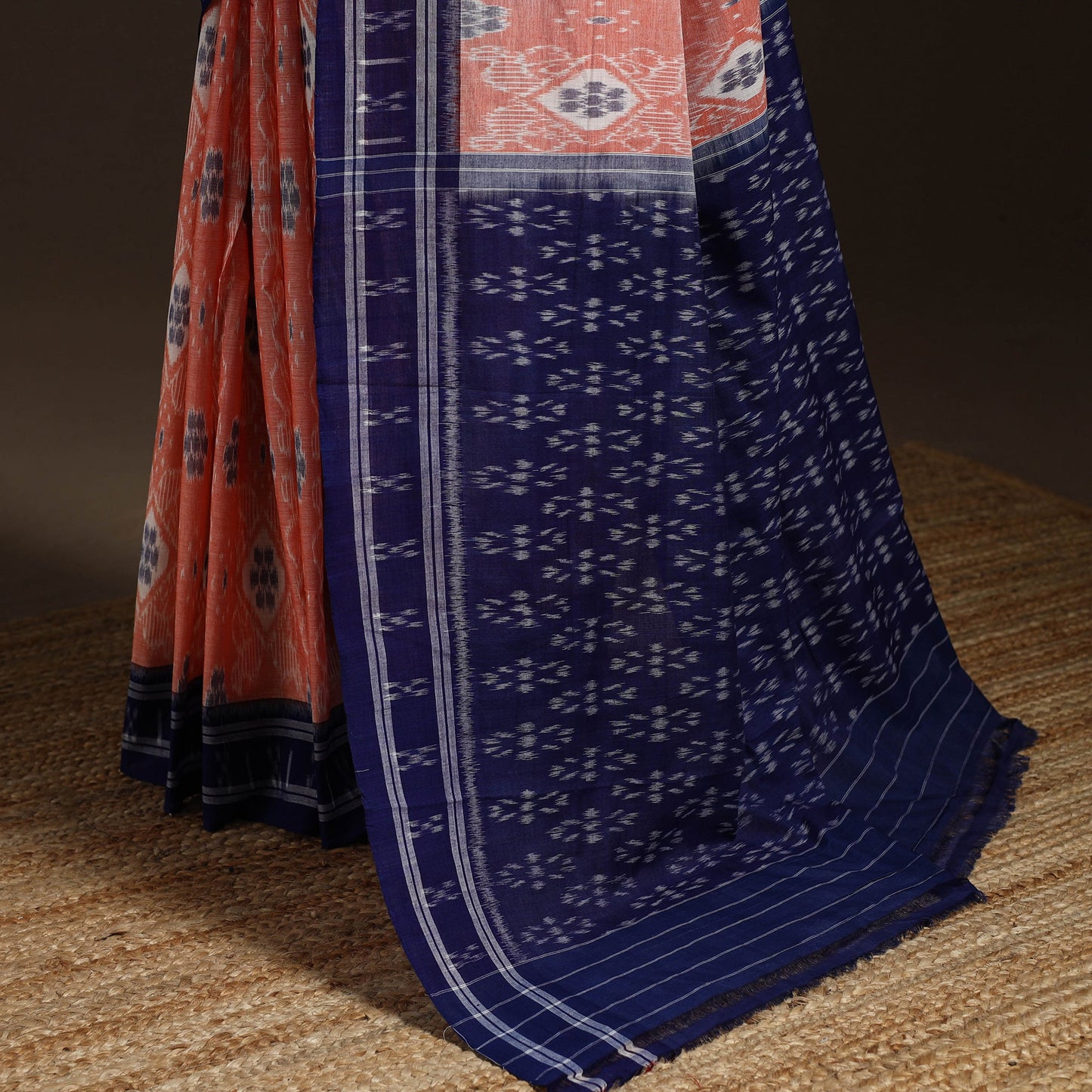 Ikat handloom cotton sambalpuri saree 29 - handcrafted