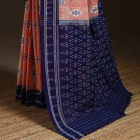 Ikat handloom cotton sambalpuri saree 29 - handcrafted