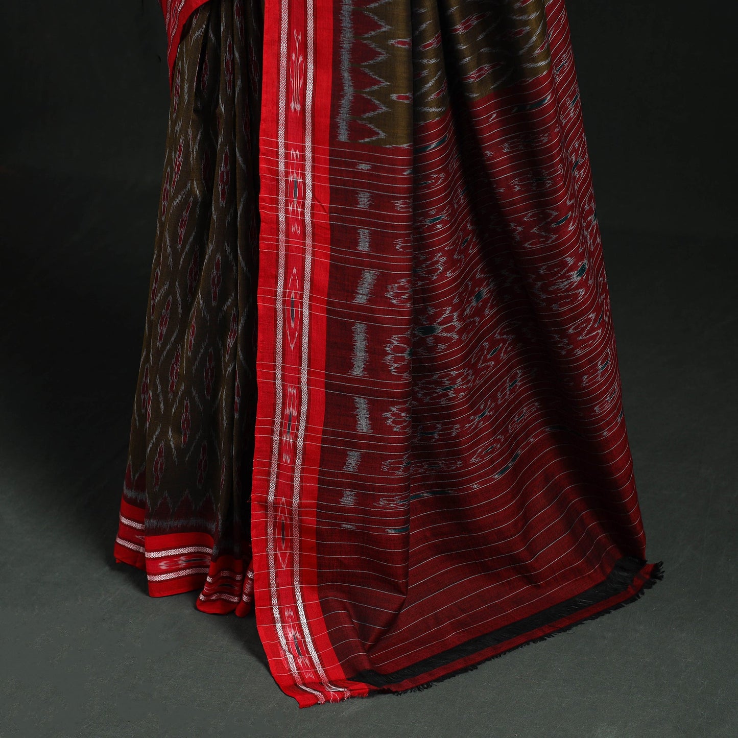 Ikat handloom cotton sambalpuri saree 30 - handcrafted