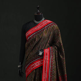 Ikat handloom cotton sambalpuri saree 30 - handcrafted