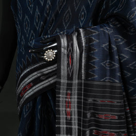 Ikat handloom cotton sambalpuri saree 37 - handcrafted