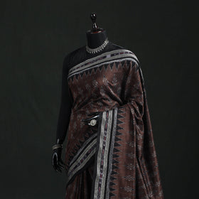 Ikat handloom cotton sambalpuri saree 42 - handcrafted