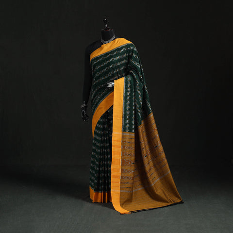 Ikat handloom cotton sambalpuri saree 49 - handcrafted