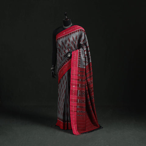 Ikat handloom cotton sambalpuri saree 50 - handcrafted