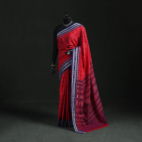 Ikat handloom cotton sambalpuri saree 60 - handcrafted
