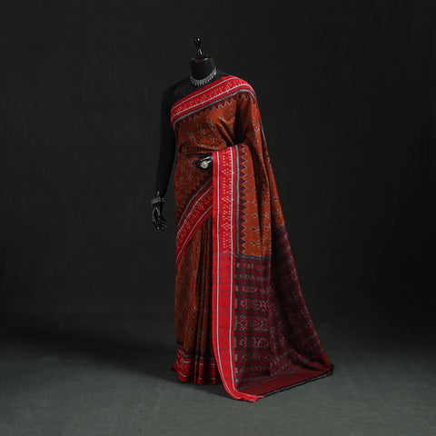 Ikat handloom cotton sambalpuri saree 62 - handcrafted