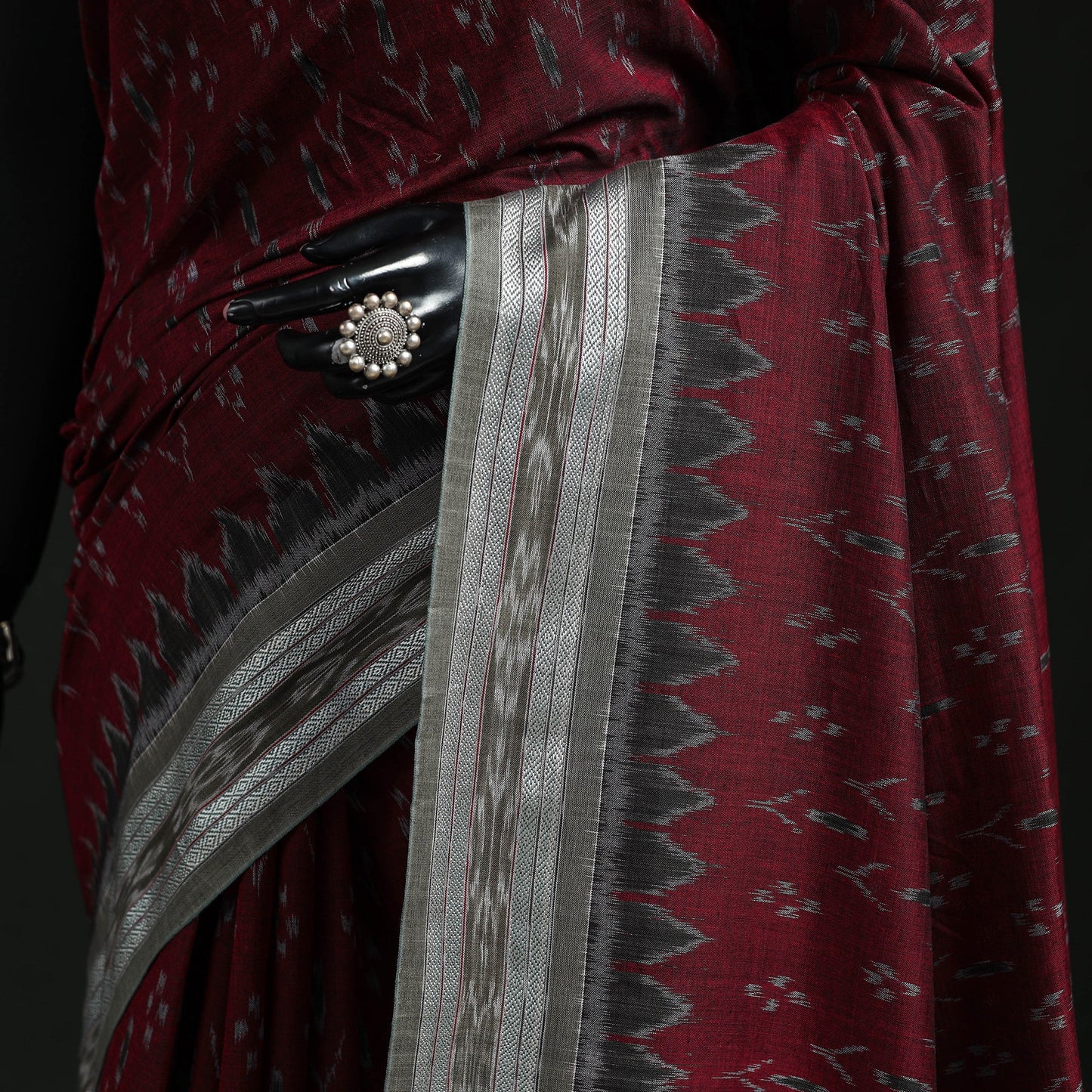 Ikat handloom cotton sambalpuri saree 64 - handcrafted