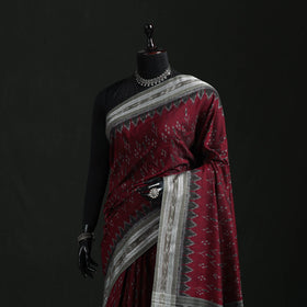 Ikat handloom cotton sambalpuri saree 64 - handcrafted