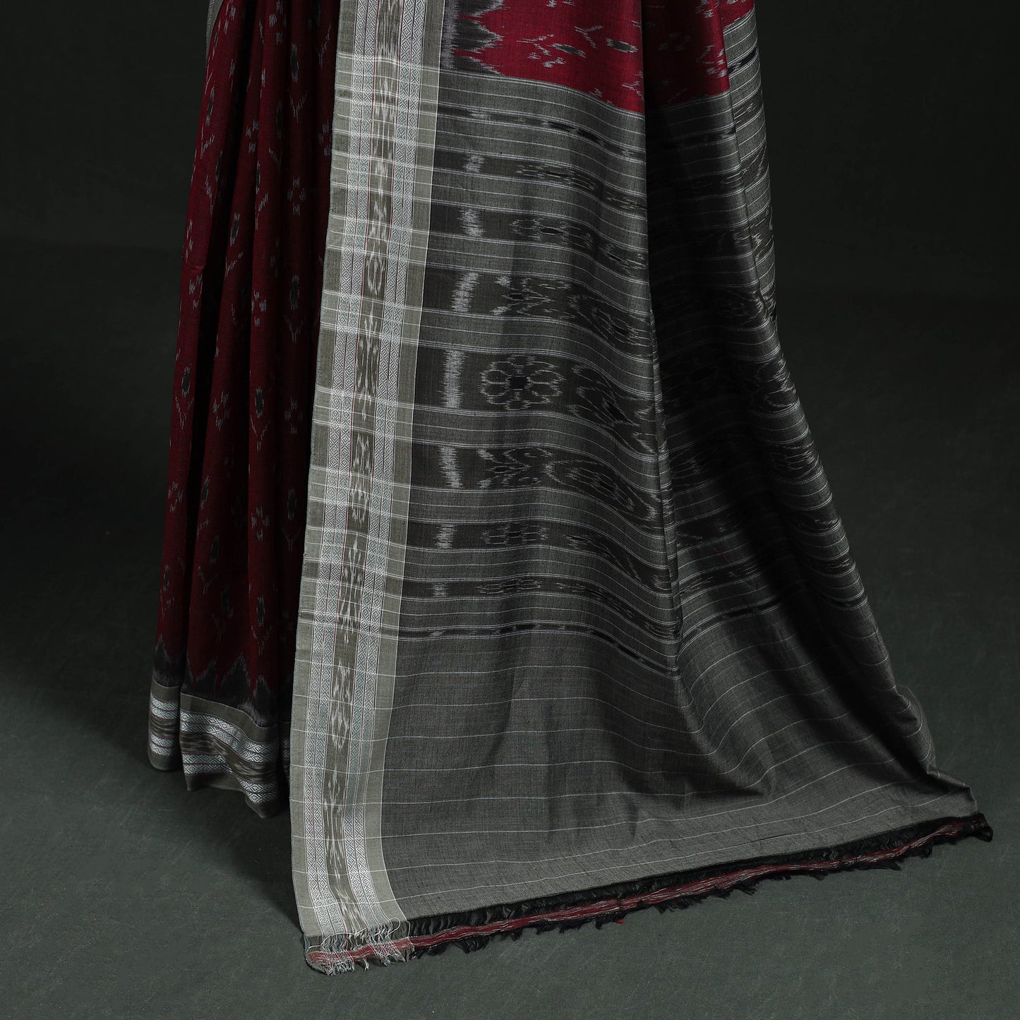Ikat handloom cotton sambalpuri saree 64 - handcrafted