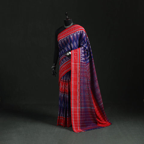 Ikat handloom cotton sambalpuri saree 66 - handcrafted