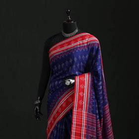 Ikat handloom cotton sambalpuri saree 67 - handcrafted