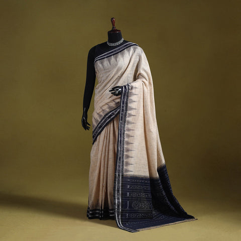 Ikat handloom pure cotton sambalpuri saree 02 - handcrafted