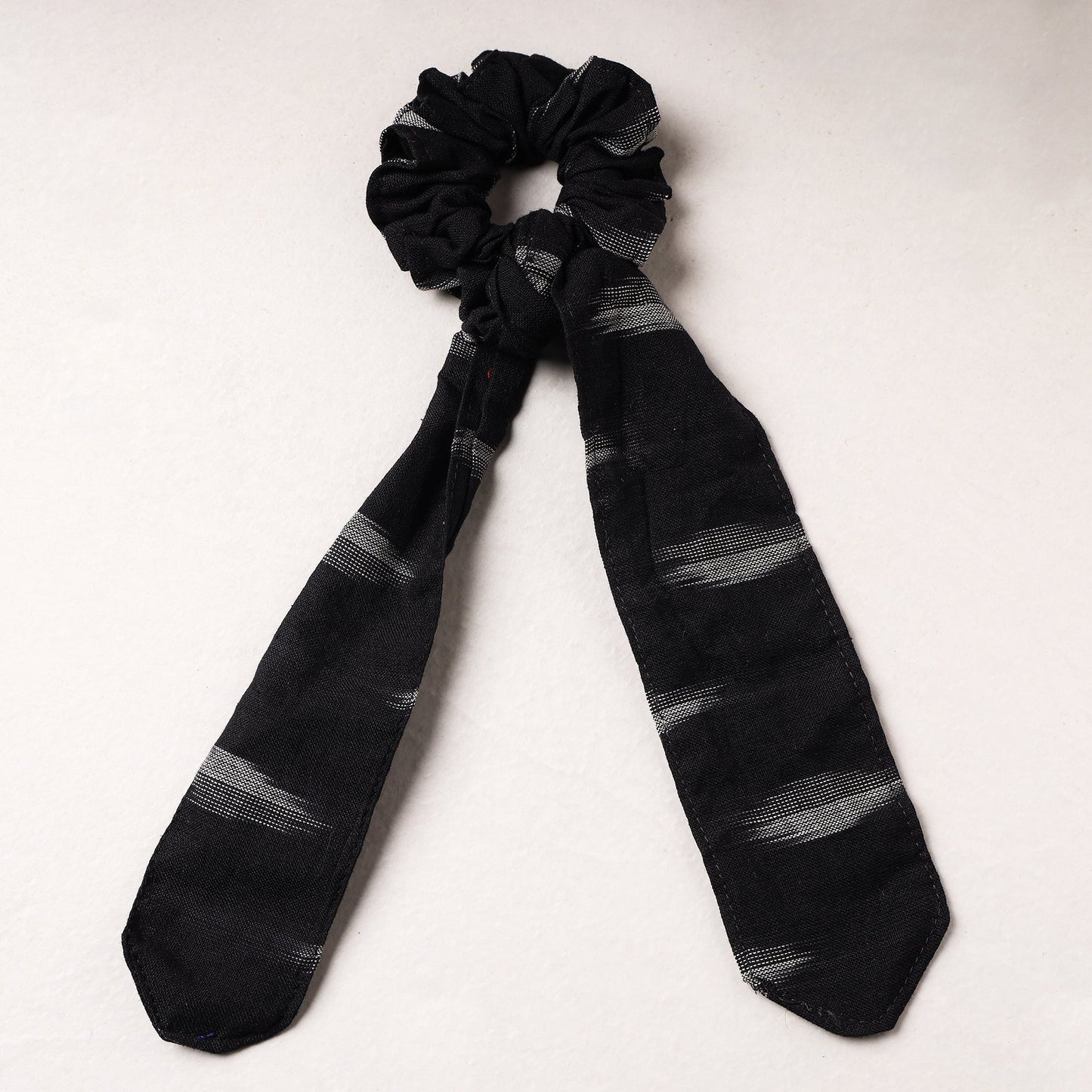   Ikat Weave Cotton Elastic Rubber Band/Scrunchie Tie 