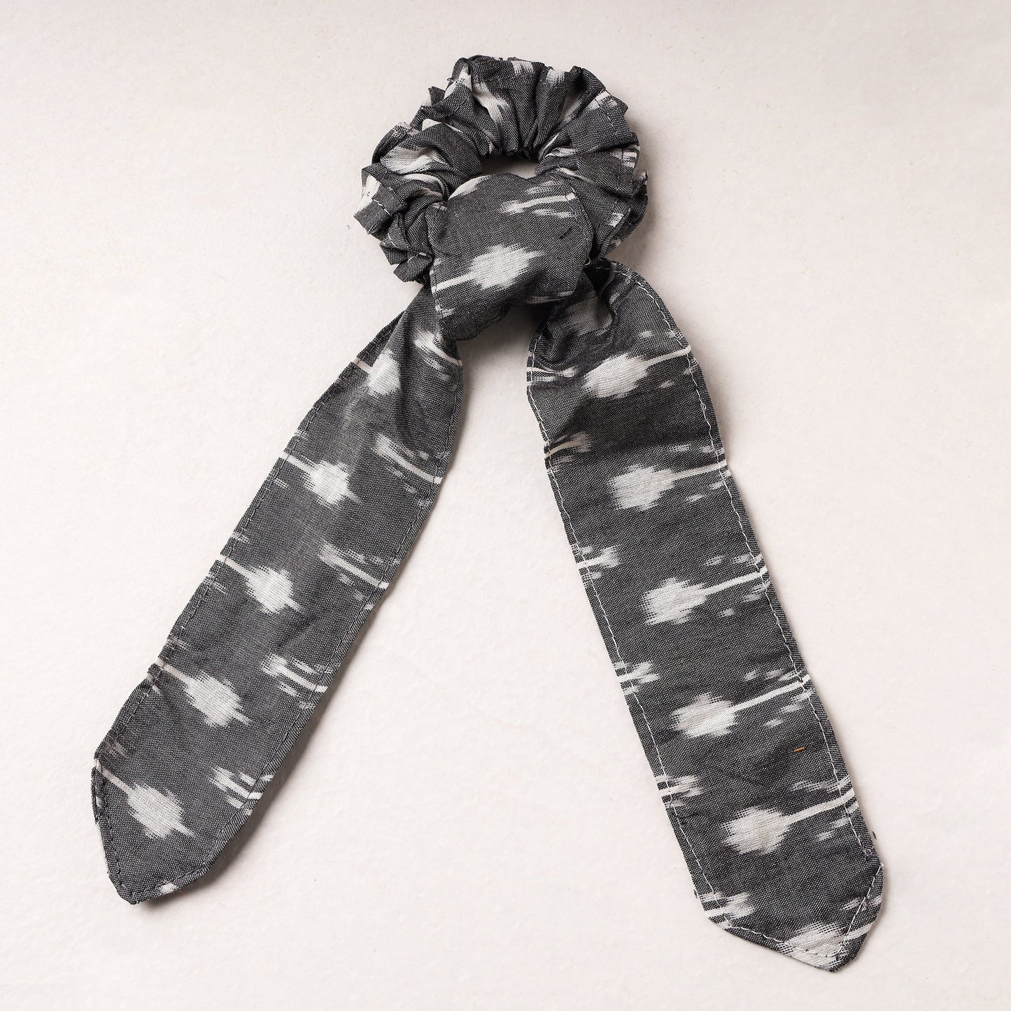   Ikat Weave Cotton Elastic Rubber Band/Scrunchie Tie 