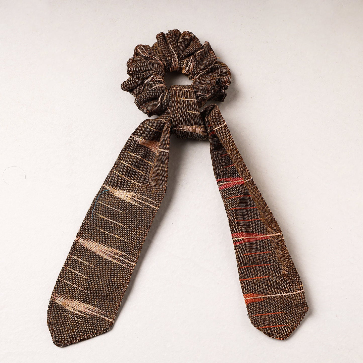   Ikat Weave Cotton Elastic Rubber Band/Scrunchie Tie 