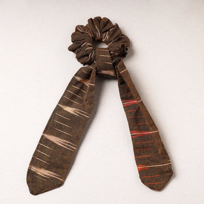   Ikat Weave Cotton Elastic Rubber Band/Scrunchie Tie 