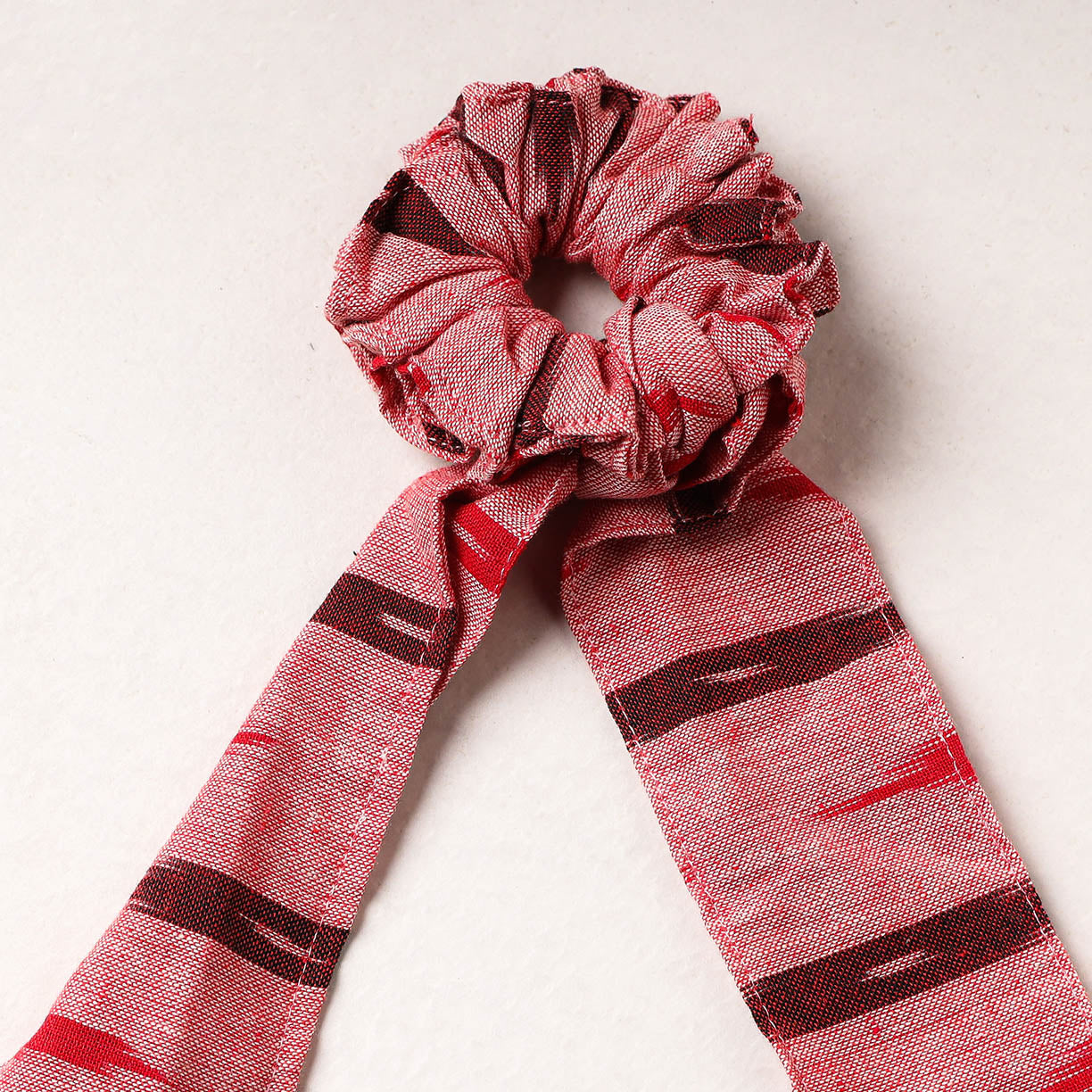   Ikat Weave Cotton Elastic Rubber Band/Scrunchie Tie 