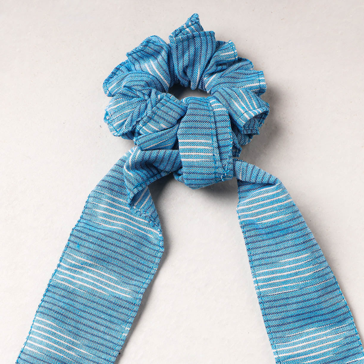   Ikat Weave Cotton Elastic Rubber Band/Scrunchie Tie 