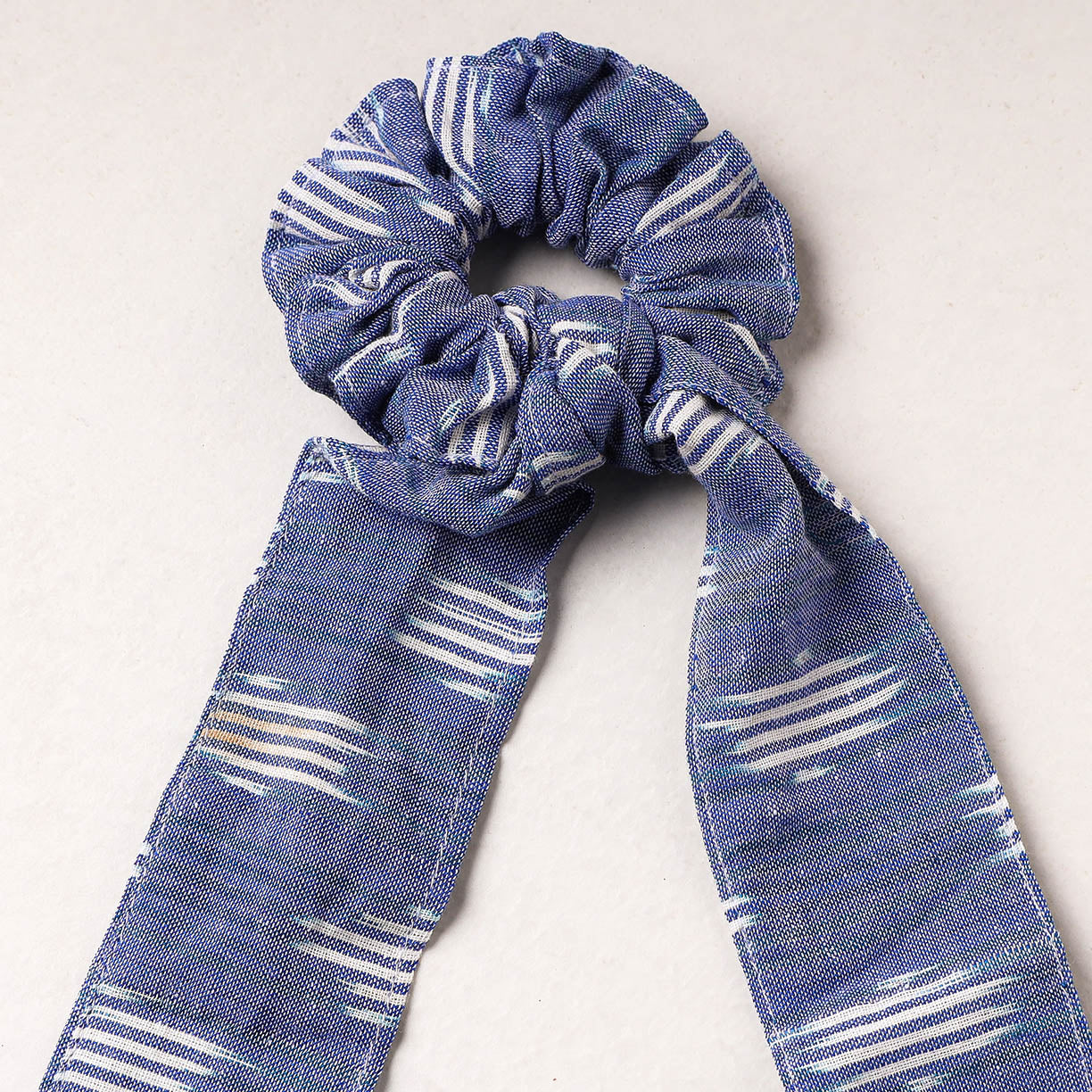   Ikat Weave Cotton Elastic Rubber Band/Scrunchie Tie 