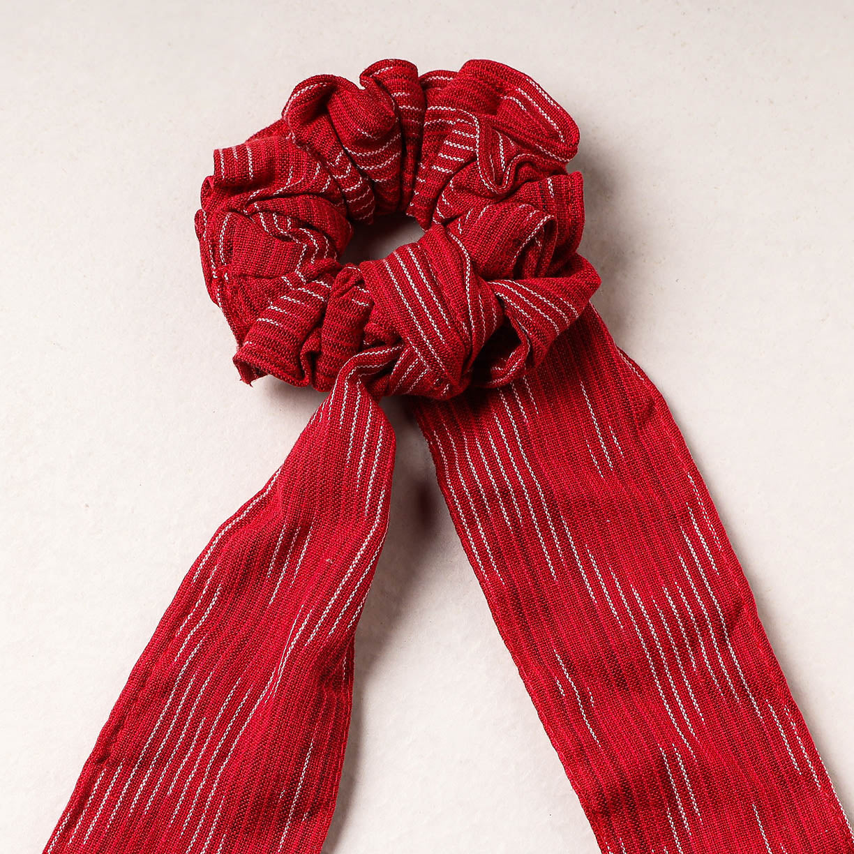   Ikat Weave Cotton Elastic Rubber Band/Scrunchie Tie 