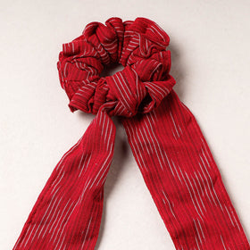   Ikat Weave Cotton Elastic Rubber Band/Scrunchie Tie 