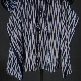 Ikat weave cotton kaftan with tie-up waist (medium)